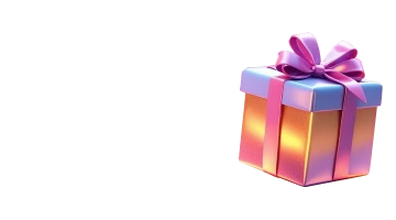 A gift box with a pink ribbon and bow, symbolizing the Birthday Bonus promotion at Irwin Online Casino, available for players celebrating their birthday.